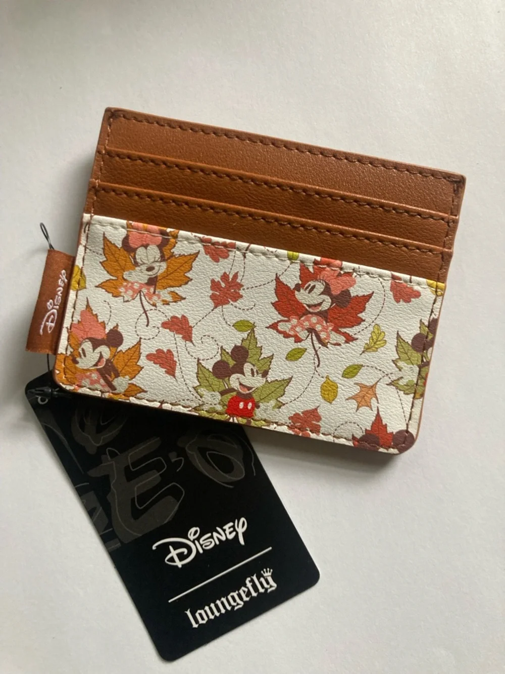 Disney Loungefly Mickey Autumn Leaf Cardholder - New with tags